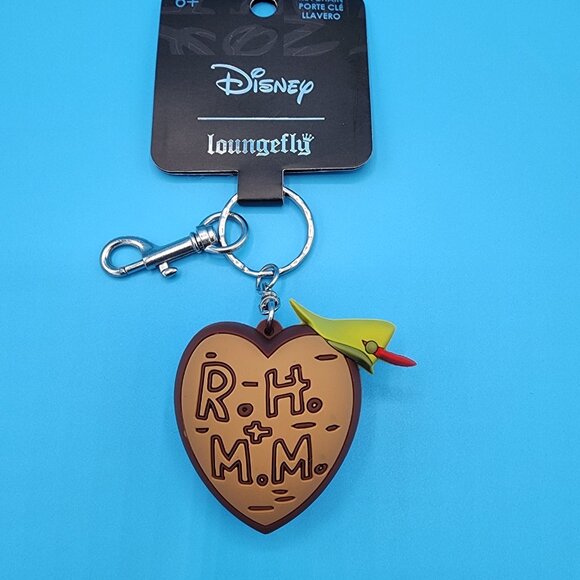 Loungefly Disney Robin Hood 3D Keychain Tree Carving Heart Maid Marian Charm - Picture 12 of 12